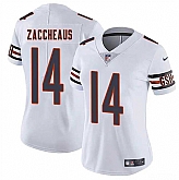 Women's Chicago Bears #14 Olamide Zaccheaus White 2025 Vapor Stitched Jersey Dzhi,baseball caps,new era cap wholesale,wholesale hats
